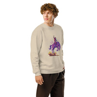 Electric Bronco Organic Cotton Sweatshirt - Retro Western - Sustainable Organic Design | Primary Mockup Front View