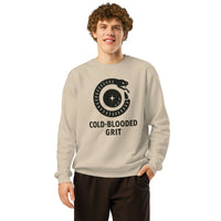 Cold Blooded Grit Snake Sweatshirt | Organic Cotton & Recycled Blend - Sustainable Organic Design | Primary Mockup Front View