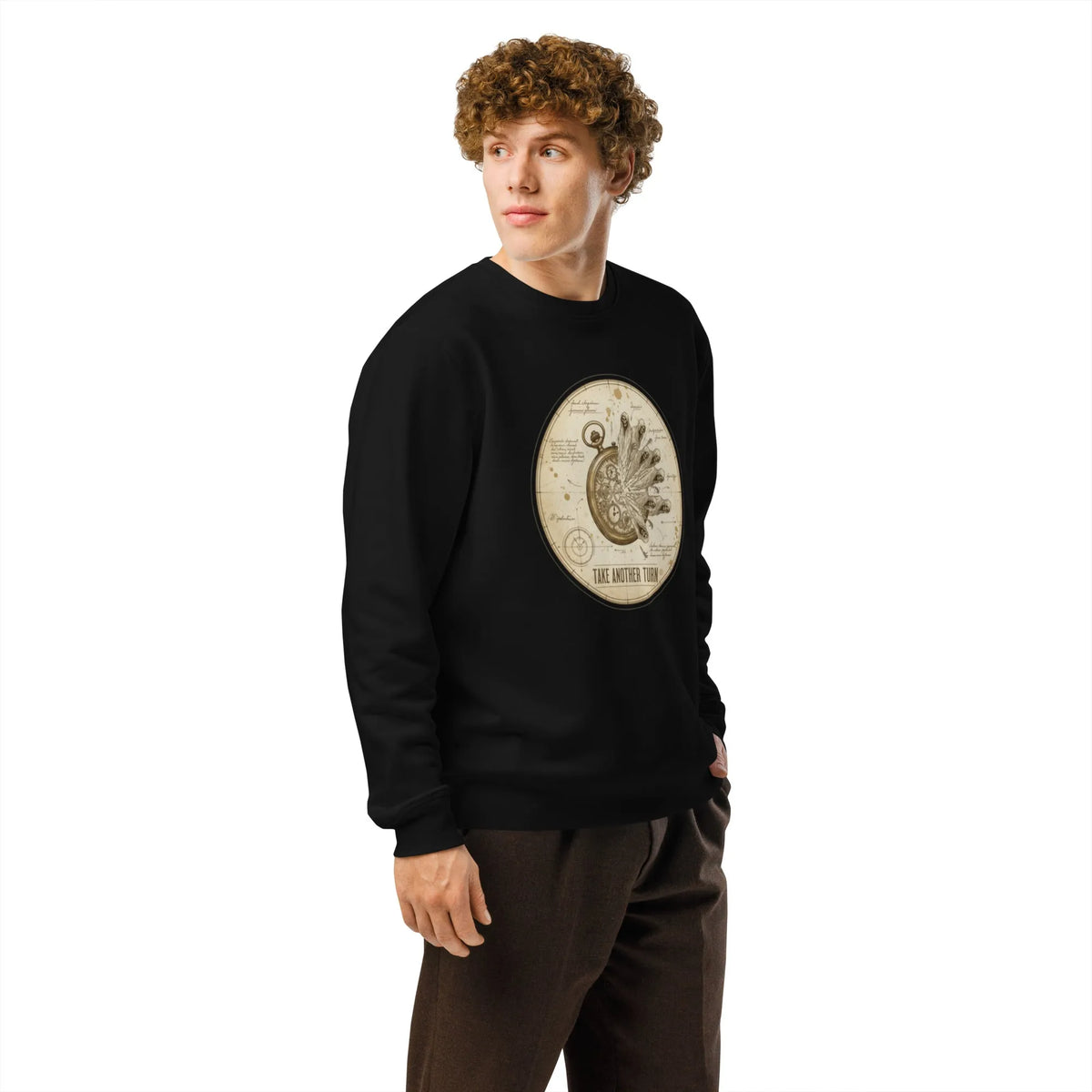 Take Another Turn - Organic Gamer Sweatshirt - Sustainable Organic Design | Primary Mockup Front View