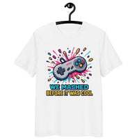 "We Mashed Before It Was Cool" Retro Gamer Tee | 100% GOTS Organic Cotton - Sustainable Organic Design | Detailed Alternative View