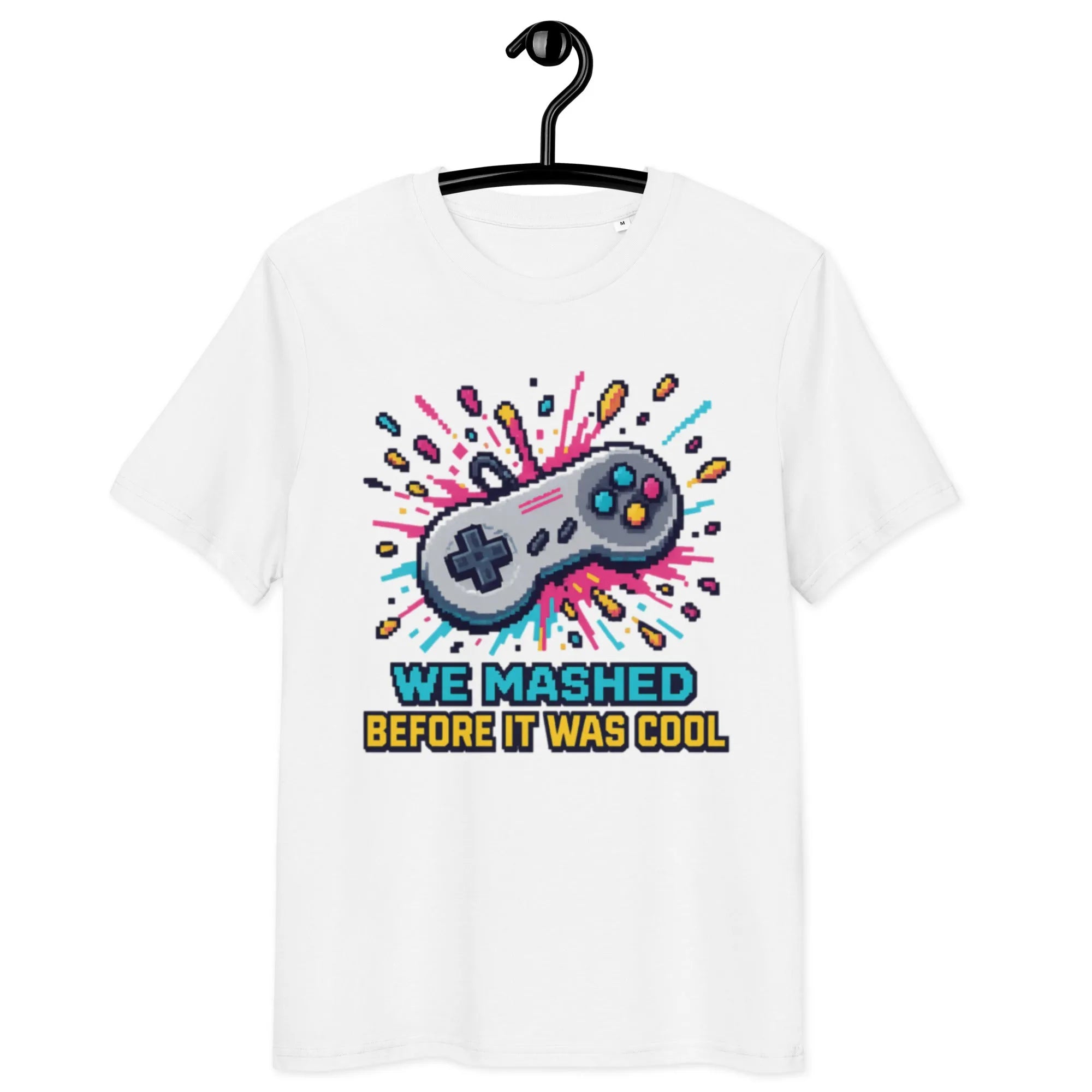 "We Mashed Before It Was Cool" Retro Gamer Tee | 100% GOTS Organic Cotton - Sustainable Organic Design | Detailed Alternative View