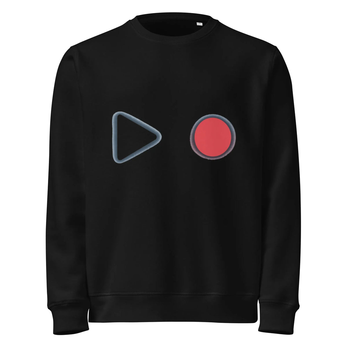 Organic Cotton Play & Record Sweatshirt – GOTS & Vegan Certified - Sustainable Organic Design | Detailed Alternative View