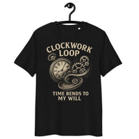 Clockwork Loop Organic Cotton T-Shirt | Premium Sustainable Streetwear - Sustainable Organic Design | Detailed Alternative View
