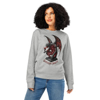 Grotesque Beauty Demon Guardian | Organic Gamer Streetwear Sweatshirt - Sustainable Organic Design | Detailed Alternative View