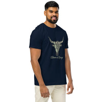Floral Longhorn Organic Cotton Tee | Western Renaissance Collection - Sustainable Organic Design | Detailed Alternative View
