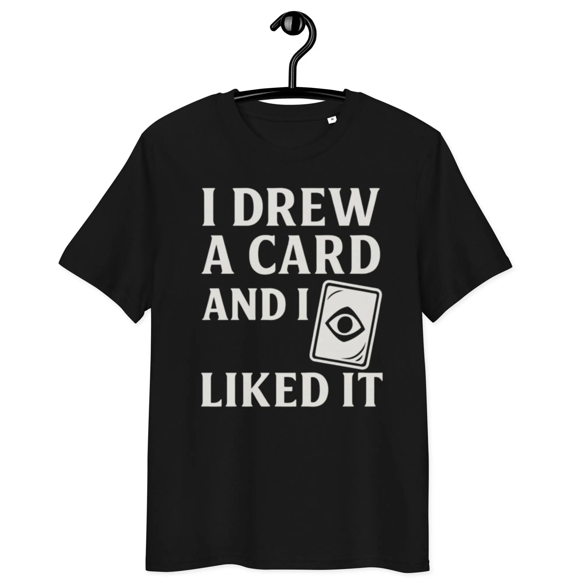 "I Drew A Card" Organic Gamer T-Shirt | Sustainable Streetwear - Sustainable Organic Design | Detailed Alternative View