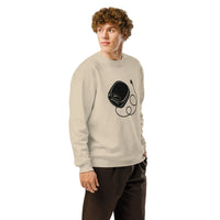 Organic Cotton Retro Discman Sweatshirt – GOTS & Vegan Certified - Sustainable Organic Design | Primary Mockup Front View
