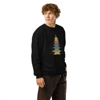 Cyber Pagoda Premium Organic Sweatshirt | Gamer Glitch Aesthetic - Sustainable Organic Design | Primary Mockup Front View