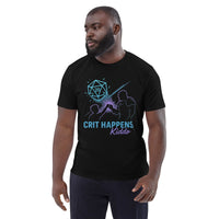 Crit Happens Premium Organic Tee | Sustainable Gamer Streetwear - Sustainable Organic Design | Detailed Alternative View