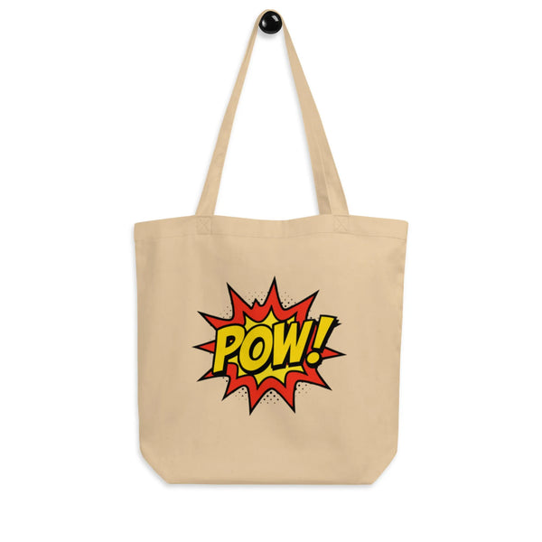 POW! Architected Pop Art Tote | Sustainable Organic Cotton - Sustainable Organic Design | Detailed Alternative View