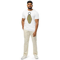 Dusty Trails Motel Key Tag – Organic Cotton Western Tee - Sustainable Organic Design | Primary Flat-lay Front View