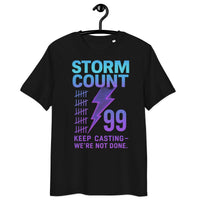 Storm Count 99 Organic Cotton T-Shirt | Sustainable Gamer Streetwear - Sustainable Organic Design | Detailed Alternative View