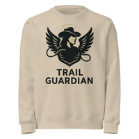 Trail Guardian Organic Sweatshirt - Western Graphic Crewneck - Sustainable Organic Design | Primary Mockup Front View