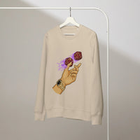 High Roller Retro Dice Organic Sweatshirt - 80s Synthwave & Y2K Aesthetic - Sustainable Organic Design | Detailed Alternative View