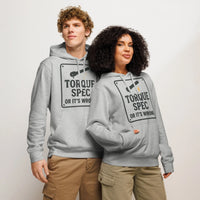 Torque Spec Organic Hoodie | Sustainable Mechanic Streetwear - Sustainable Organic Design | Detailed Alternative View