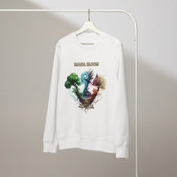 Mana Bloom Organic Sweatshirt - Verdant Cycle Sustainable Streetwear - Sustainable Organic Design | Detailed Alternative View