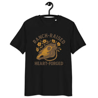 Ranch-Raised Heart-Forged Organic T-Shirt | Cowboy Renaissance - Sustainable Organic Design | Detailed Alternative View