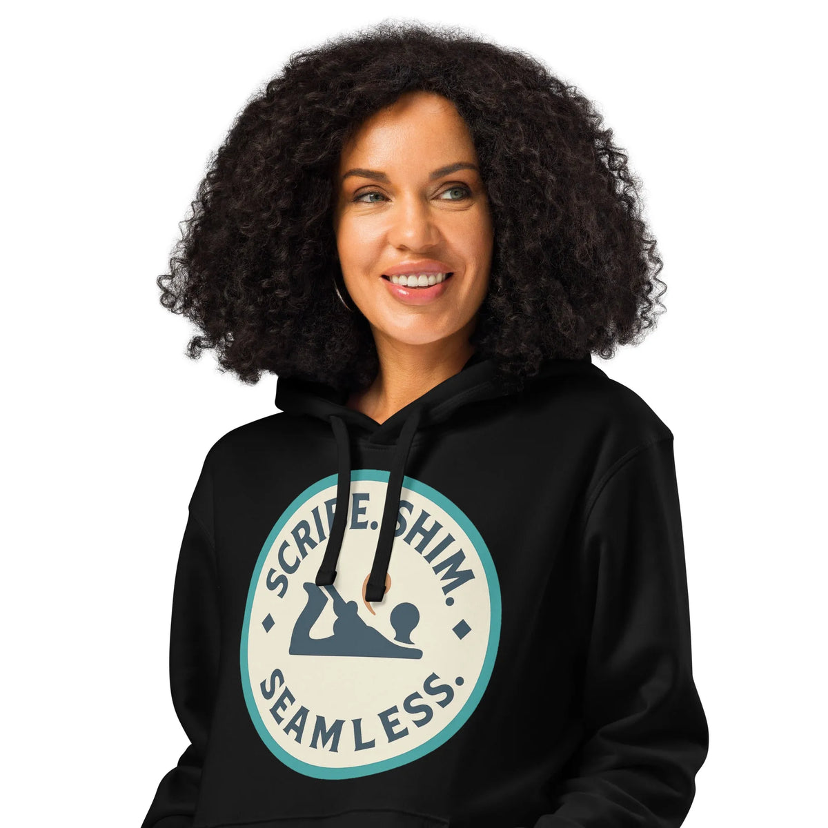 Scribe & Shim Organic Hoodie | Blue-Collar Pride - Sustainable Organic Design | Primary Mockup Front View