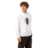 Synthwave Flying Car Premium Organic Sweatshirt - Sustainable Organic Design | Primary Mockup Front View