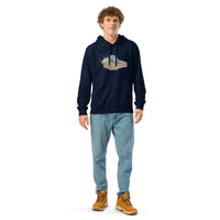 Measure Twice Premium Organic Hoodie - Sustainable Carpenter Streetwear - Sustainable Organic Design | Detailed Alternative View