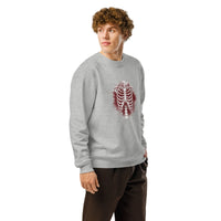 X-Ray Heart Organic Sweatshirt – Retro Anatomy Edition - Sustainable Organic Design | Detailed Alternative View