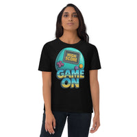 Game On Retro Gamer T-Shirt - Premium Organic Cotton Streetwear - Sustainable Organic Design | Detailed Alternative View