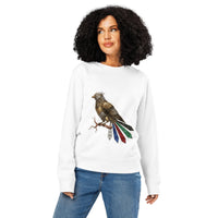 Steampunk Mechanical Bird Organic Sweatshirt | GOTS Certified - Sustainable Organic Design | Primary Mockup Front View