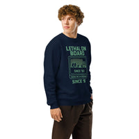 Lethal On Board Organic Gamer Sweatshirt - Sustainable Organic Design | Primary Mockup Front View