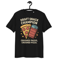 Draft Snack Champion - Organic Cotton Gamer Streetwear Tee - Sustainable Organic Design | Detailed Alternative View