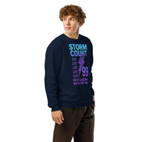 Storm Count 99 Organic Spellcaster Sweatshirt - Sustainable Organic Design | Primary Mockup Front View