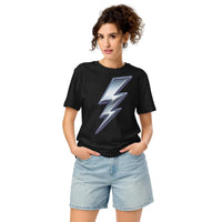 Chrome Lightning Bolt Organic Tee - Sustainable Organic Design | Detailed Alternative View