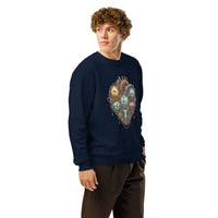 Multiverse Heart Organic Sweatshirt | Sustainable Gamer Streetwear - Sustainable Organic Design | Detailed Alternative View