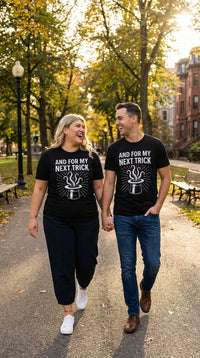 And For My Next Trick GOTS-certified organic cotton tee worn in a boston common — the lgs 'equippable'