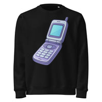 Organic Cotton Flip Phone Sweatshirt – GOTS & Vegan Certified - Sustainable Organic Design | Detailed Alternative View