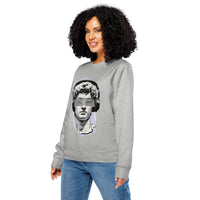 Lo-Fi David Organic Sweatshirt – 90s Art Revival Edition - Sustainable Organic Design | Detailed Alternative View