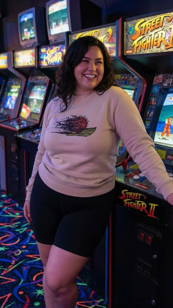 Turbo Spin Dash Organic Sweatshirt | Retro 16-Bit Gamer Streetwear