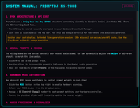 System manual for a digital audio workstation with text on a dark background