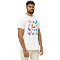 Neon Memphis Retro Tee - 100% GOTS Organic Cotton - Sustainable Organic Design | Primary Mockup Front View
