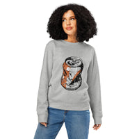 Crushed Can Organic Sweatshirt – Retro Pop Edition - Sustainable Organic Design | Detailed Alternative View
