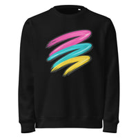 Organic Cotton Neon Brushstroke Sweatshirt – GOTS & Vegan Certified - Sustainable Organic Design | Detailed Alternative View