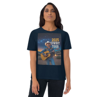 2025 Cowboy Tour Organic Cotton T-Shirt – Classic Western Country Music Tee - Sustainable Organic Design | Detailed Alternative View