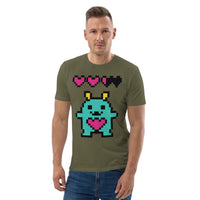 Level Up Tee | Sustainable Organic Cotton Pixel Art T-Shirt - Sustainable Organic Design | Detailed Alternative View