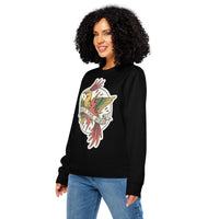 Bolt The Bird Organic Sweatshirt | GOTS Certified TCG Gamer Streetwear - Sustainable Organic Design | Primary Mockup Front View