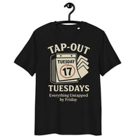 Tap-Out Tuesdays Organic Cotton T-Shirt - Sustainable Gamer Streetwear - Sustainable Organic Design | Detailed Alternative View
