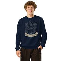 Thread & Thunder Organic Sweatshirt | Western Paisley Shield - Sustainable Organic Design | Detailed Alternative View
