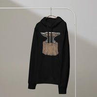 Forged Anvil Hoodie | Organic Blacksmith Streetwear - Sustainable Organic Design | Detailed Alternative View