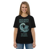 Ocean's Bounty Commander Tee - Organic Gamer Streetwear - Sustainable Organic Design | Primary Mockup Front View