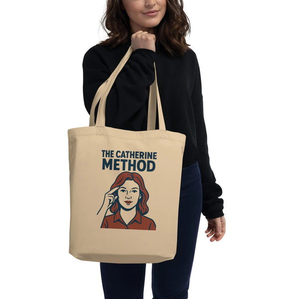 Catherine Method Organic Cotton Tote Bag - Sustainable Organic Design | Primary Flat-lay Front View