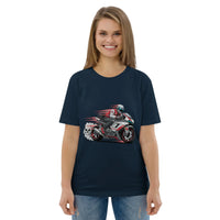 Phantom Speed Rider Organic Cotton Graphic T-Shirt - Sustainable Organic Design | Detailed Alternative View