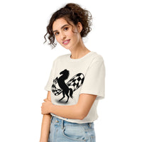 Reride Ready Organic T-Shirt | Western Racing Graphic - Sustainable Organic Design | Primary Flat-lay Front View